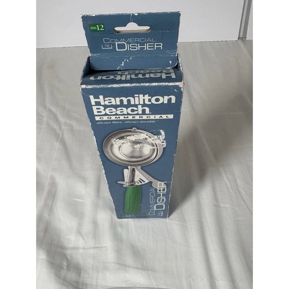 Hamilton Beach Commercial Ice Cream Scoop #78 A3040 Green Handle In Box Size 12